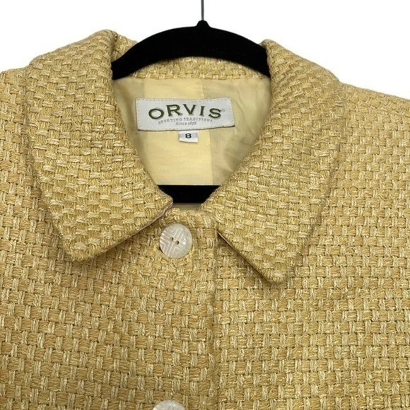 Orvis‎ Yellow Cropped Blazer Size 8 - Picture 3 of 4